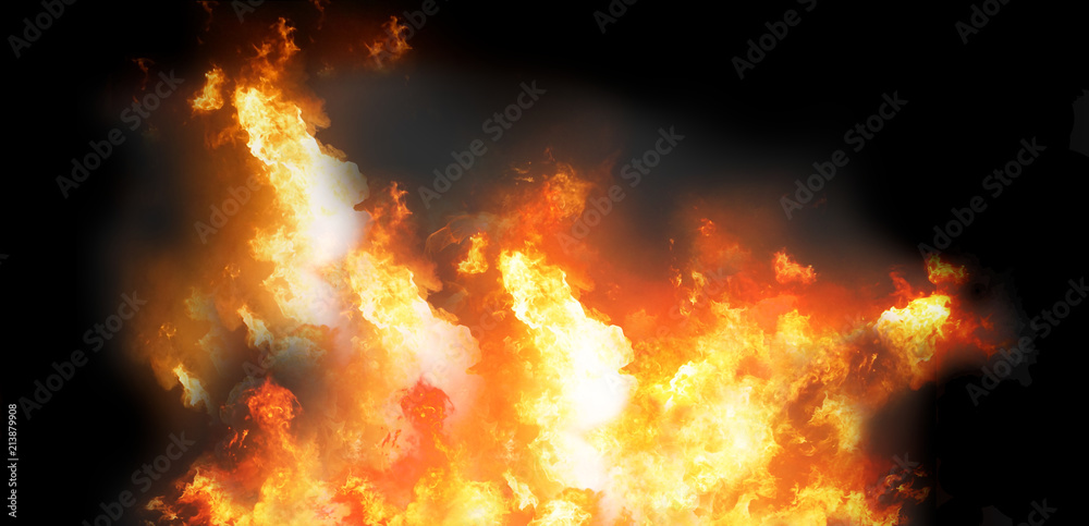 fire flames smoke background 3d-illustration