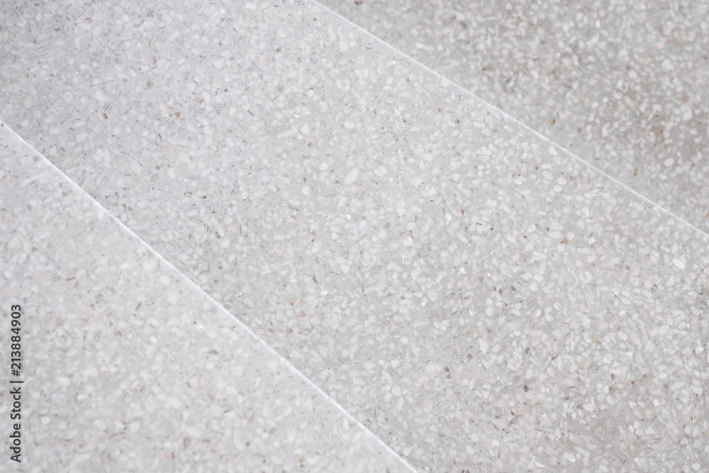 Stairs Terrazzo polished stone walkway and floor, pattern and color surface marble and granite stone, material for decoration background texture, interior design. selective focus.