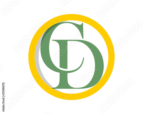 circle initial typography alphabet typeset typeface logotype font image vector icon