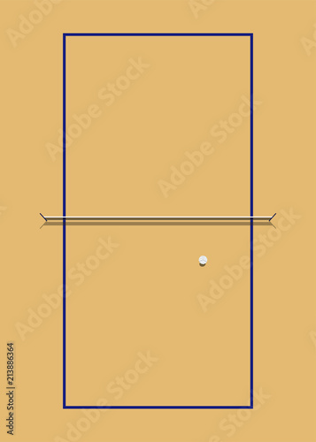 Aerial view of a volleyball court