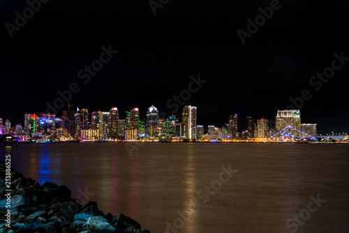 San Diego skyline with no clouds.