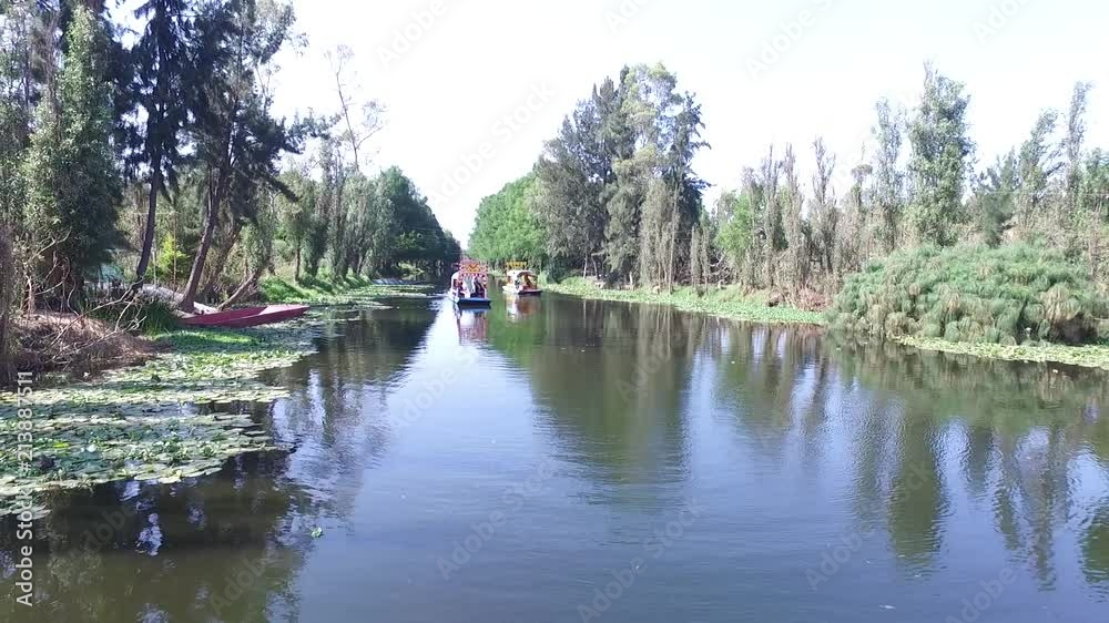 Xochimilco Mexico lagunas y chinampas trajinaras