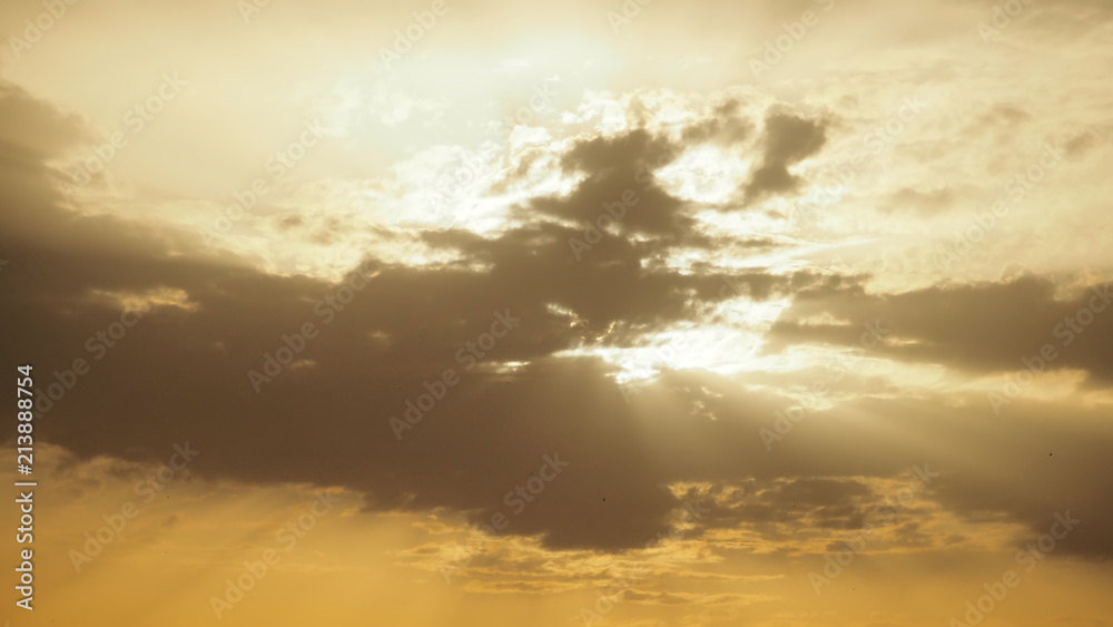 Beautiful romantic sunset with clouds. CONCEPT OF WALLPAPERS