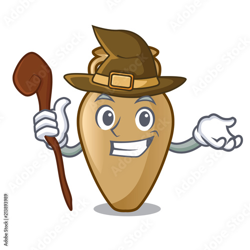 Witch amphora mascot cartoon style