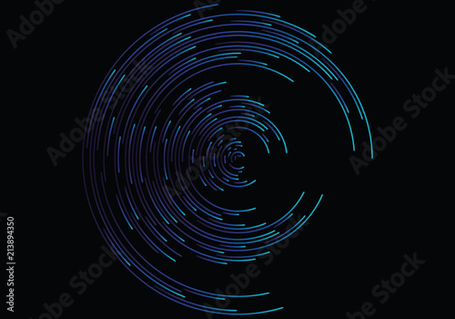 Abstract geometric vortex, Circular swirl lines, fingerprint. Vector illustration