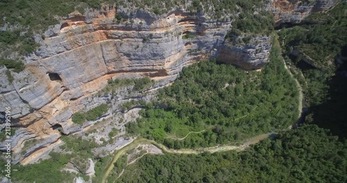 Aerial, Barranco De Argatin At Rio Vero, Pyrenees, Spain - native Version photo