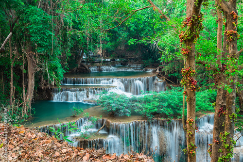 Cool waterfall at Kanchanaburi  Thailand