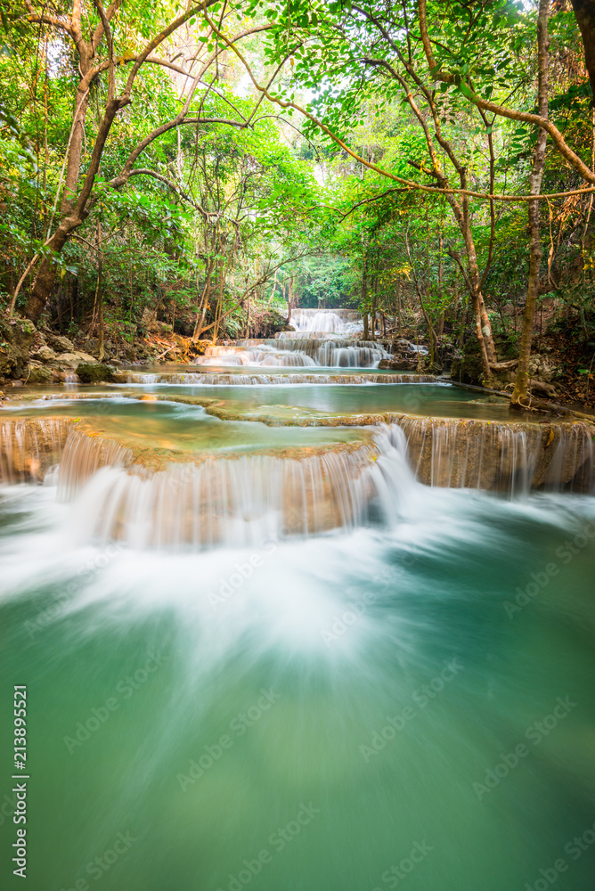 beautiful waterfall in the forest, Thailand