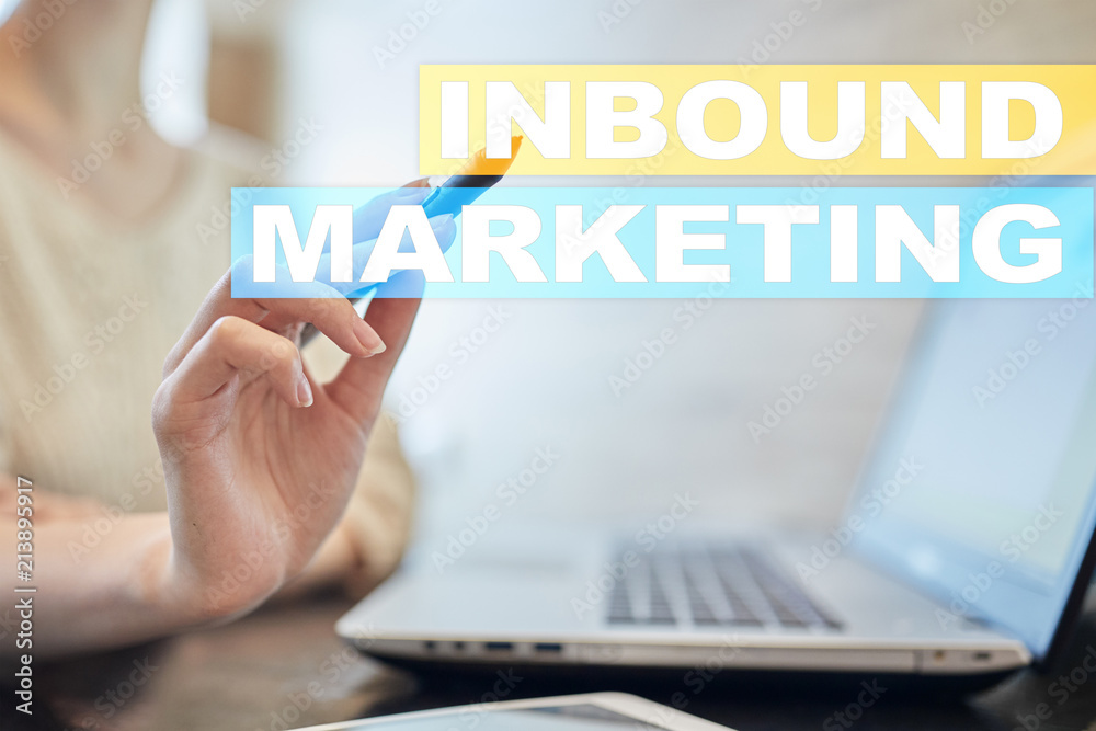 Inbound marketing text on virtual screen. Business and technology concept. Inbound marketing text on virtual screen. Business and technology concept.