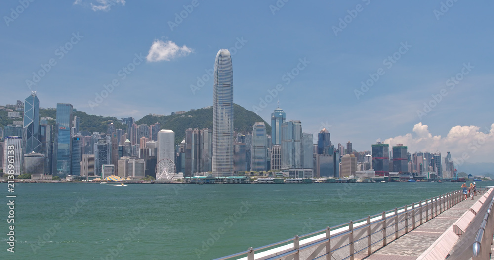 Naklejka premium Hong Kong Victoria Harbor