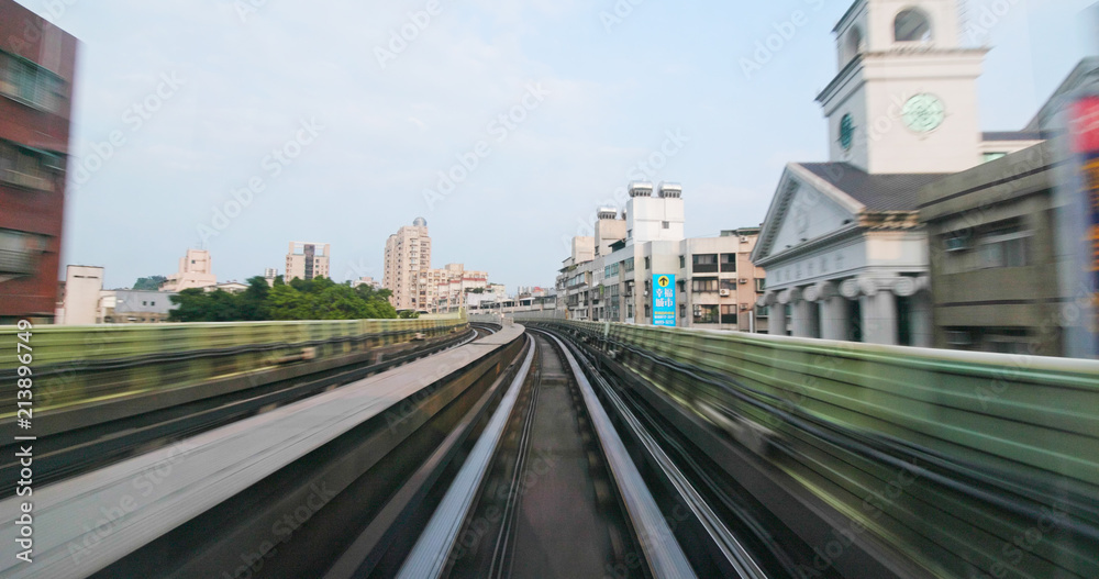 Mono rail in Taipei city