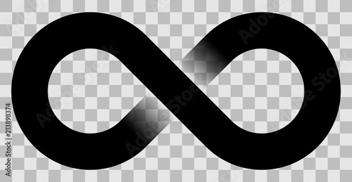 infinity symbol black - simple with transparency eps 10 - isolated - vector