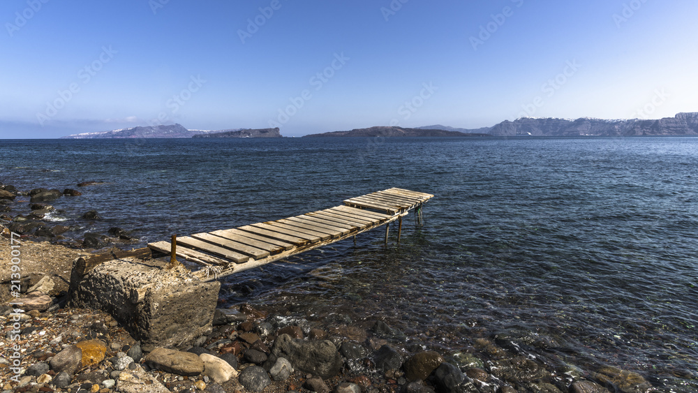 Fototapeta premium Old Marina on the sea coast