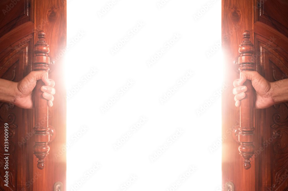 Fototapeta premium open door light