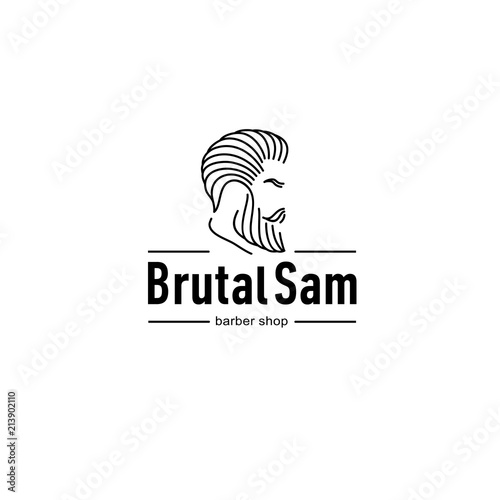 Vector logo design template for Barber Shop. 