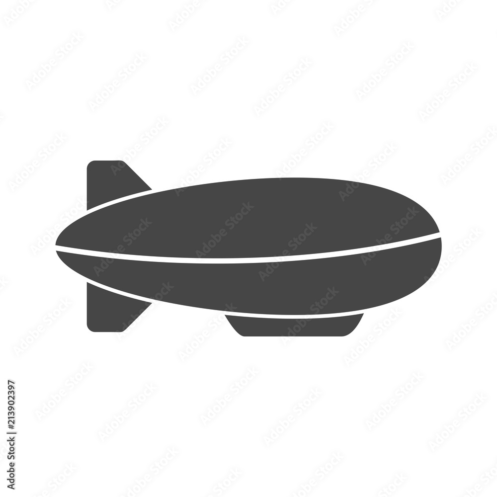 Airship isolated on white vector Airship isolated on white vector