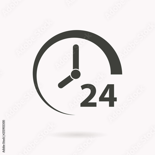 24 hour service vector icon.