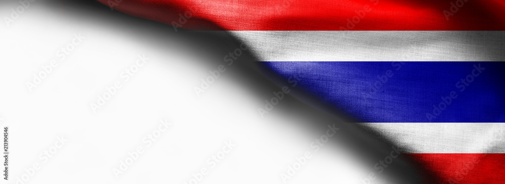 Thailand flag on white background