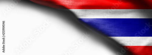 Photography Thailand flag on white background