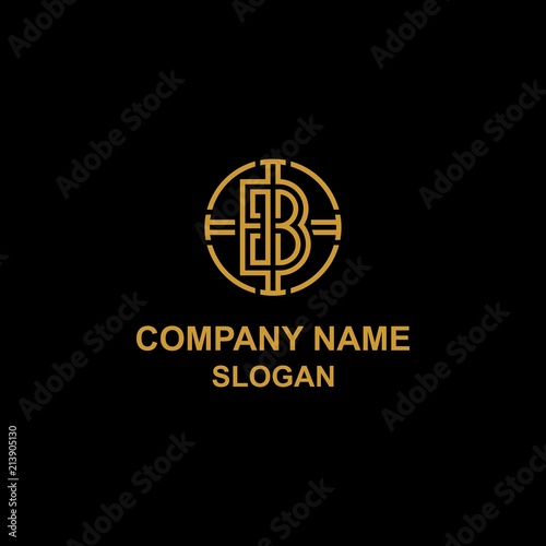 Elegant and unique B letter, initial alphabetical logo.