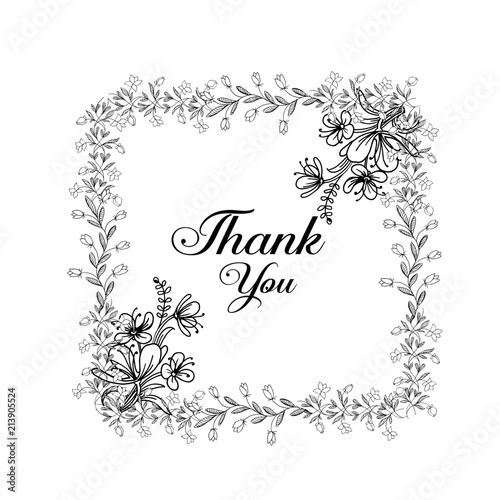 Thank you gift card vector illustration