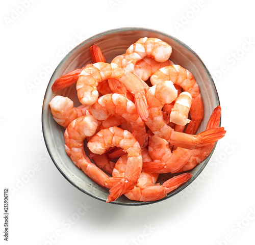 фотографія bowl of boiled gambas