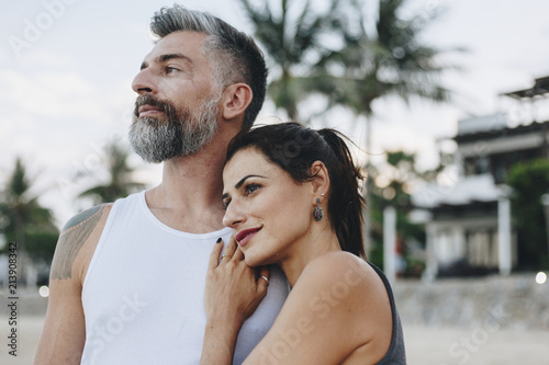 Foto Couple on a honeymoon trip