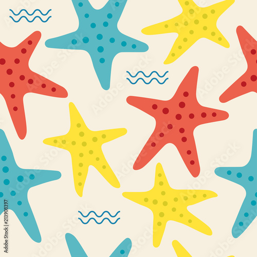 Marine seamless pattern