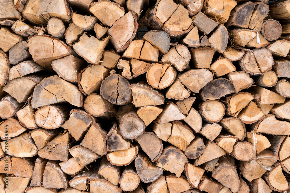 Firewood stacked up in a pile for kindle Firewood stacked up in a pile for kindle