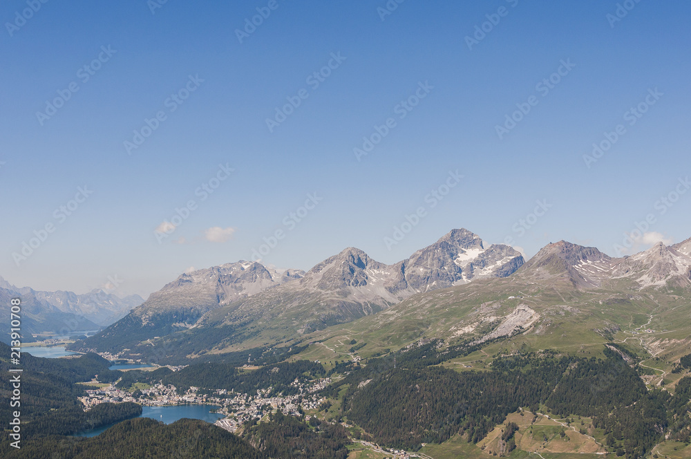 St. Moritz, Oberengadin, Piz Ot, Piz Julier, Julierpass, Seenplatte, St. Moritzersee, Alpen, Graubünden, via Engiadina, Sommer, Schweiz