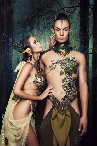 Elves in the enchanted forest