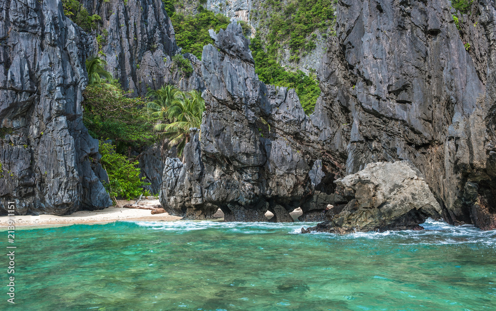 Scenic tropical island landscape, El Nido, Palawan, Philippines Scenic tropical island landscape, El Nido, Palawan, Philippines