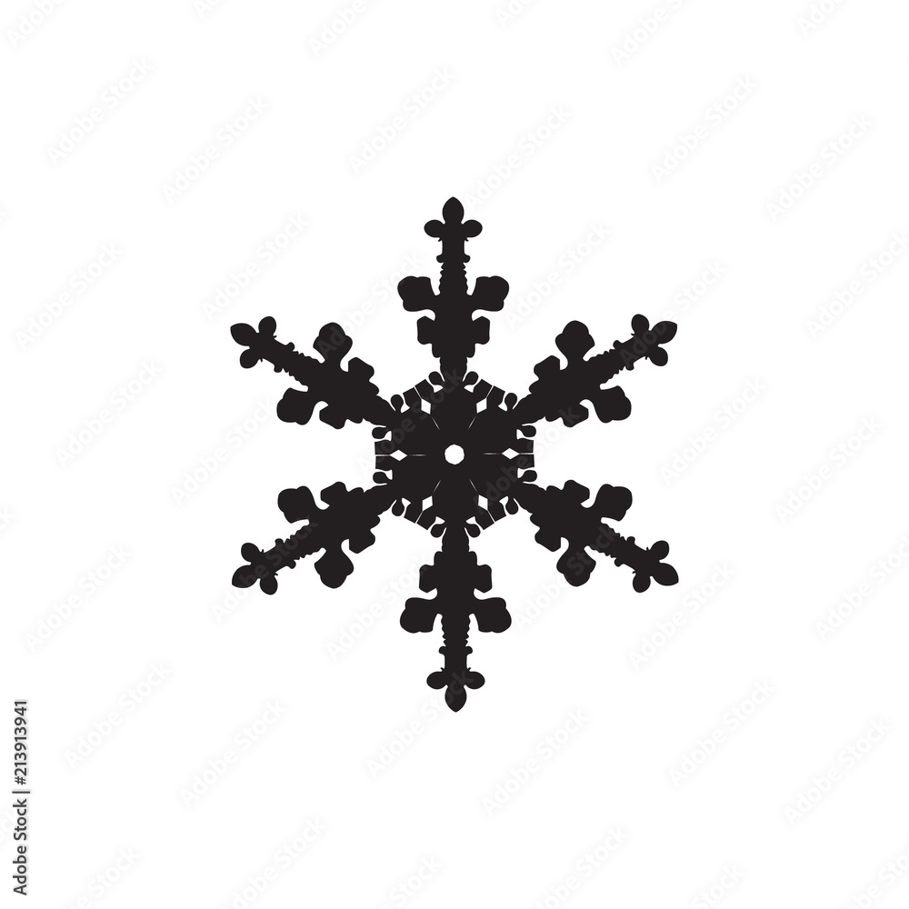 Snowflake icon illustration, in trendy flat style isolated on white background. Snowflake vector. Snowflake icon illustration, in trendy flat style isolated on white background. Snowflake vector.