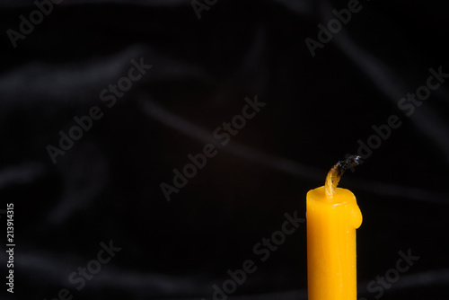 Background with an extinct candle