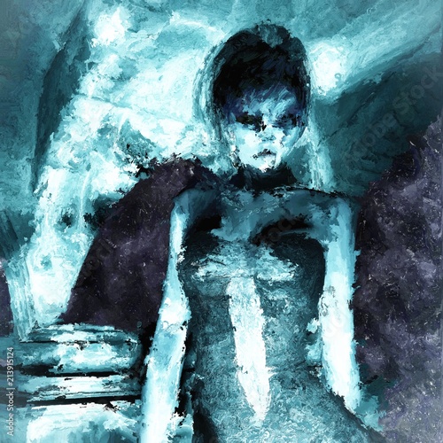 Digital Painting of a gothi...