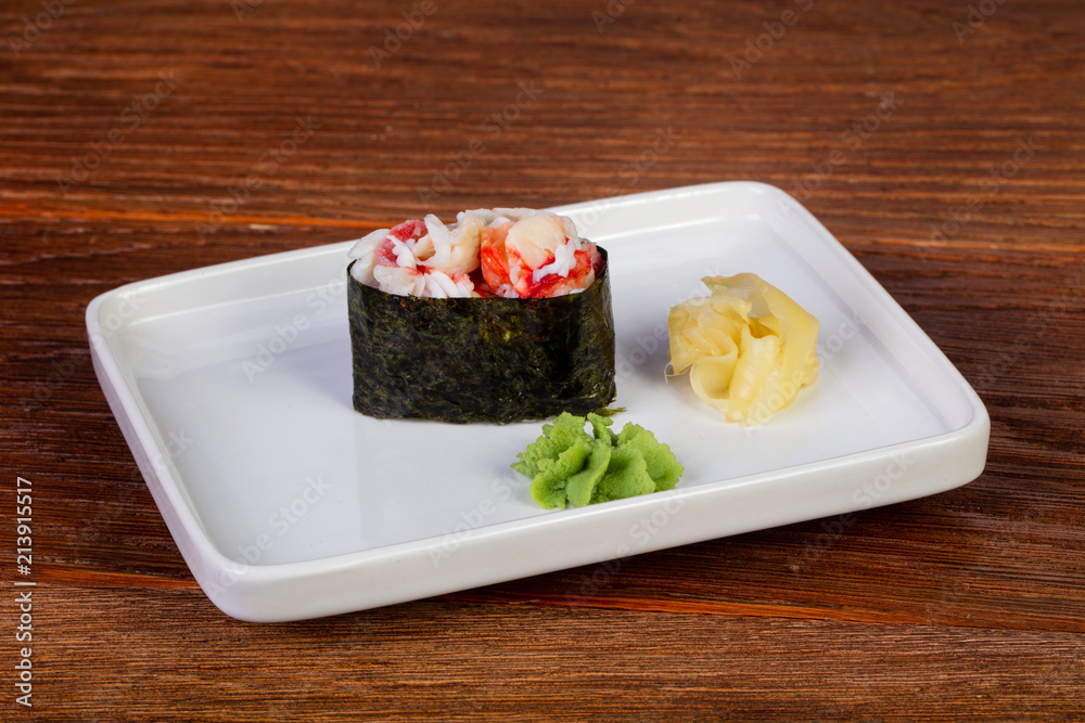 Gunkan sushi crab Gunkan sushi crab