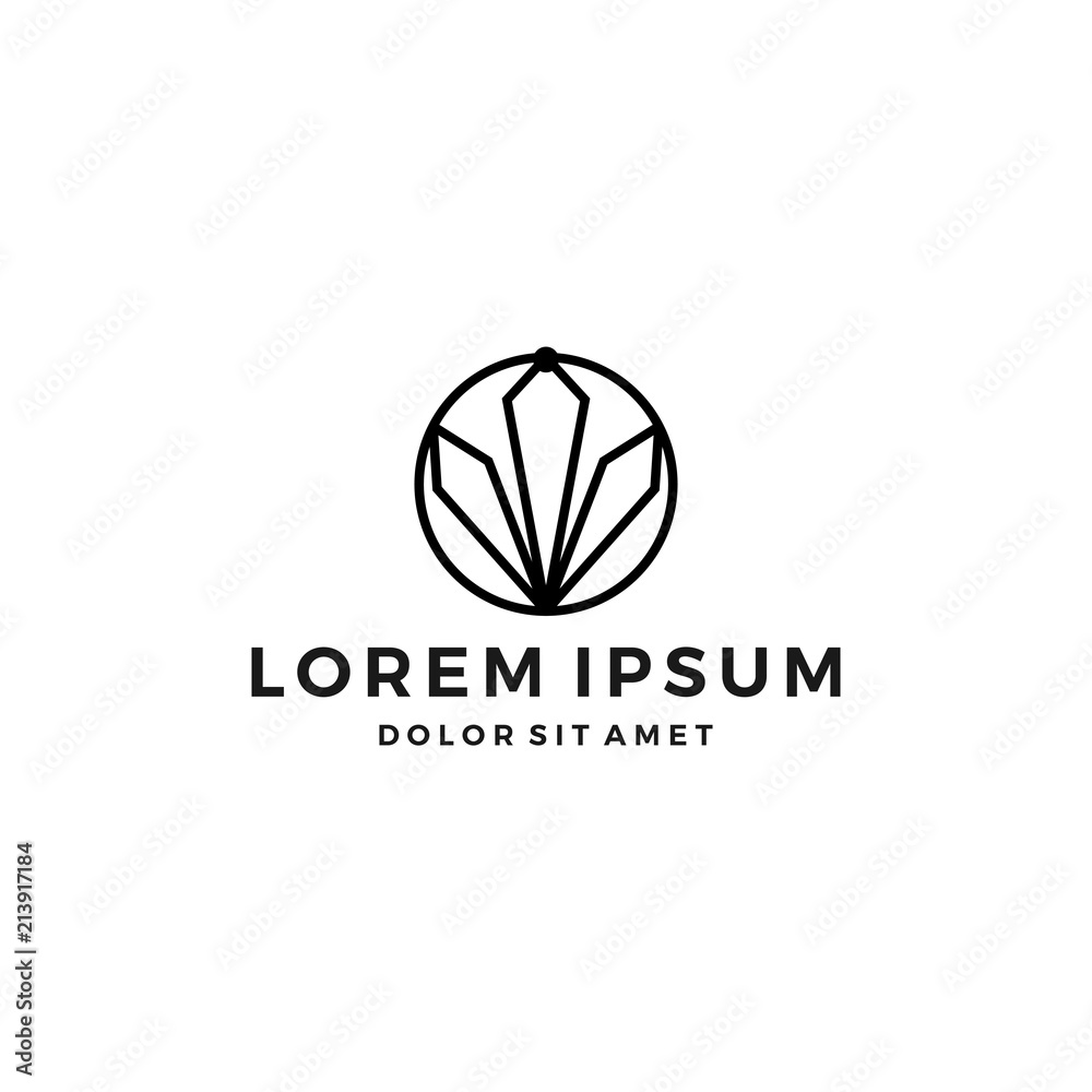 geometric abstract circle logo line art outline monoline icon illustration network connect symbol geometric abstract circle logo line art outline monoline icon illustration network connect symbol