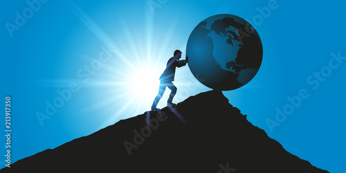 environnement - climat - planète - terre - concept - symbole - destruction - changement climatique