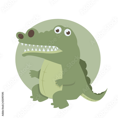 Cute crocodile cartoon vector