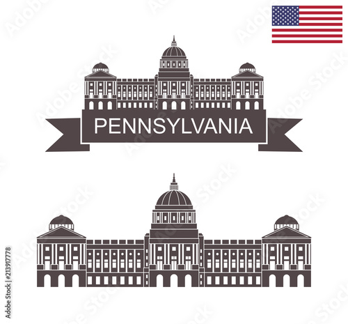 Commonwealth of Pennsylvania. Pennsylvania State Capitol in Harrisburg