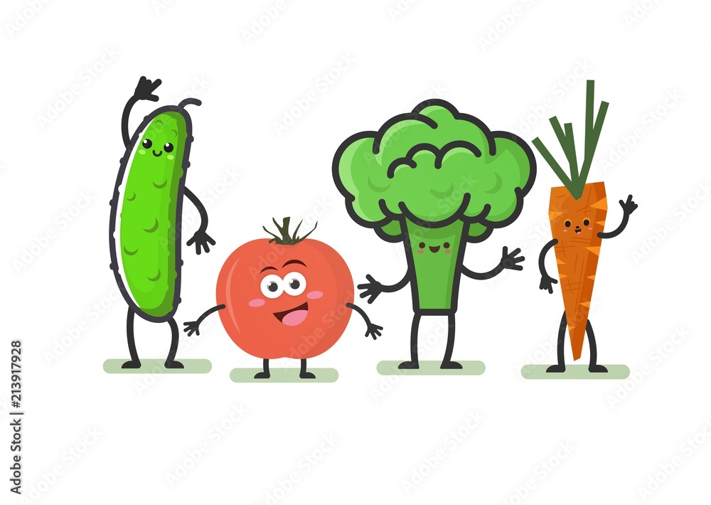 41049578-Cartoon-vegetables-characters-with-tomato-carrot-cucumber