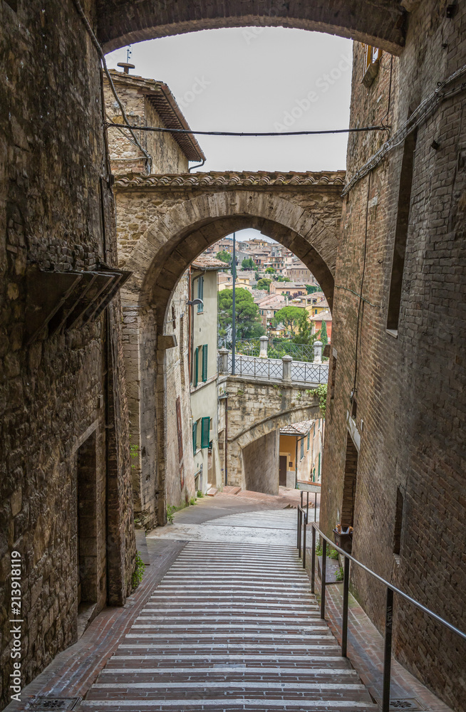 Perugia, Italy - one of the most interesting cities in Umbria, Perugia is known for its medieval Old Town and its narrow alleys