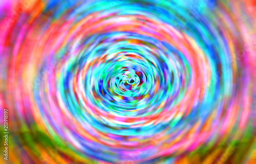 The image is blurred And the line zigzag and colorful beautiful fashionable and A circle around back and forth and variety, and can be used as a background.