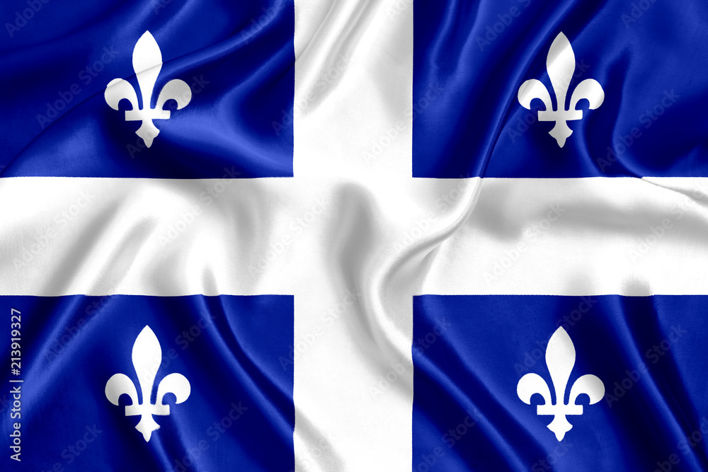 Naklejka premium Flaga jedwabiu Quebecu