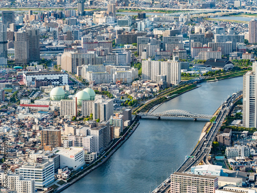 東京 街並み 隅田川 © okimo