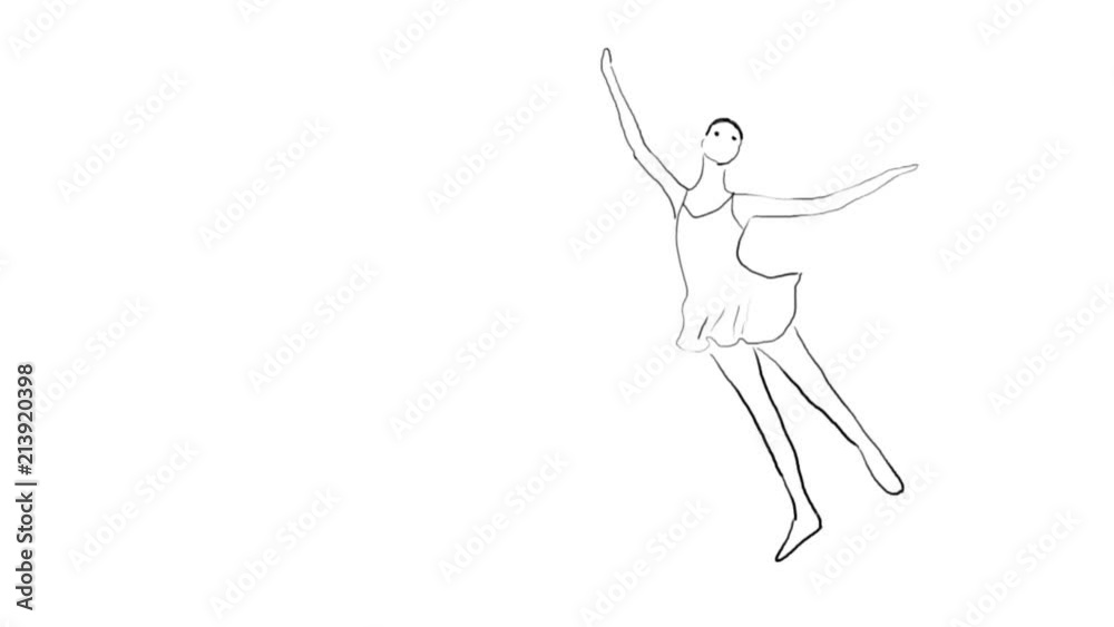 young ballet dancer animation withe background young ballet dancer animation withe background
