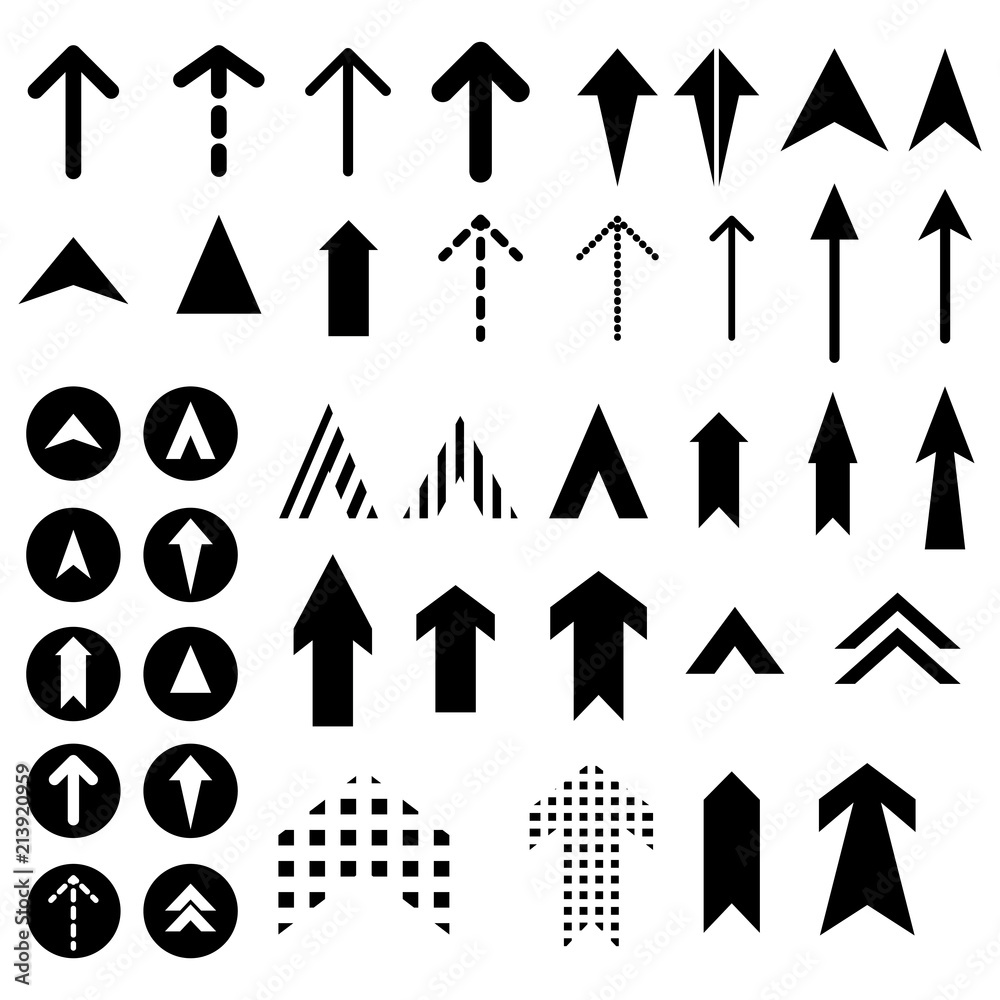Arrows vector collection with elegant free style and black colour on white background and arrow icon illustration
