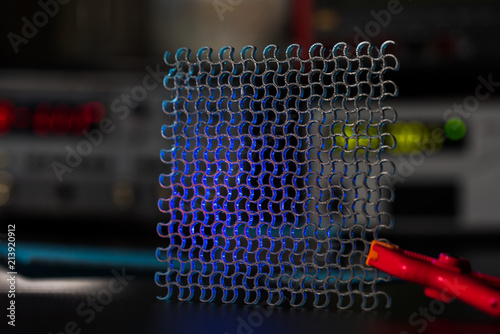 Prototype of nanostructured metamaterials in lab photo