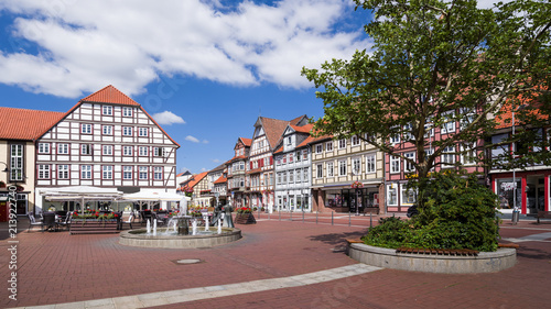 Fachwerkstadt Lüchow im Sommer entzerrt im HD Format photo