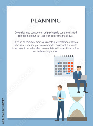 Planning Visualization Poster Vector Illustration